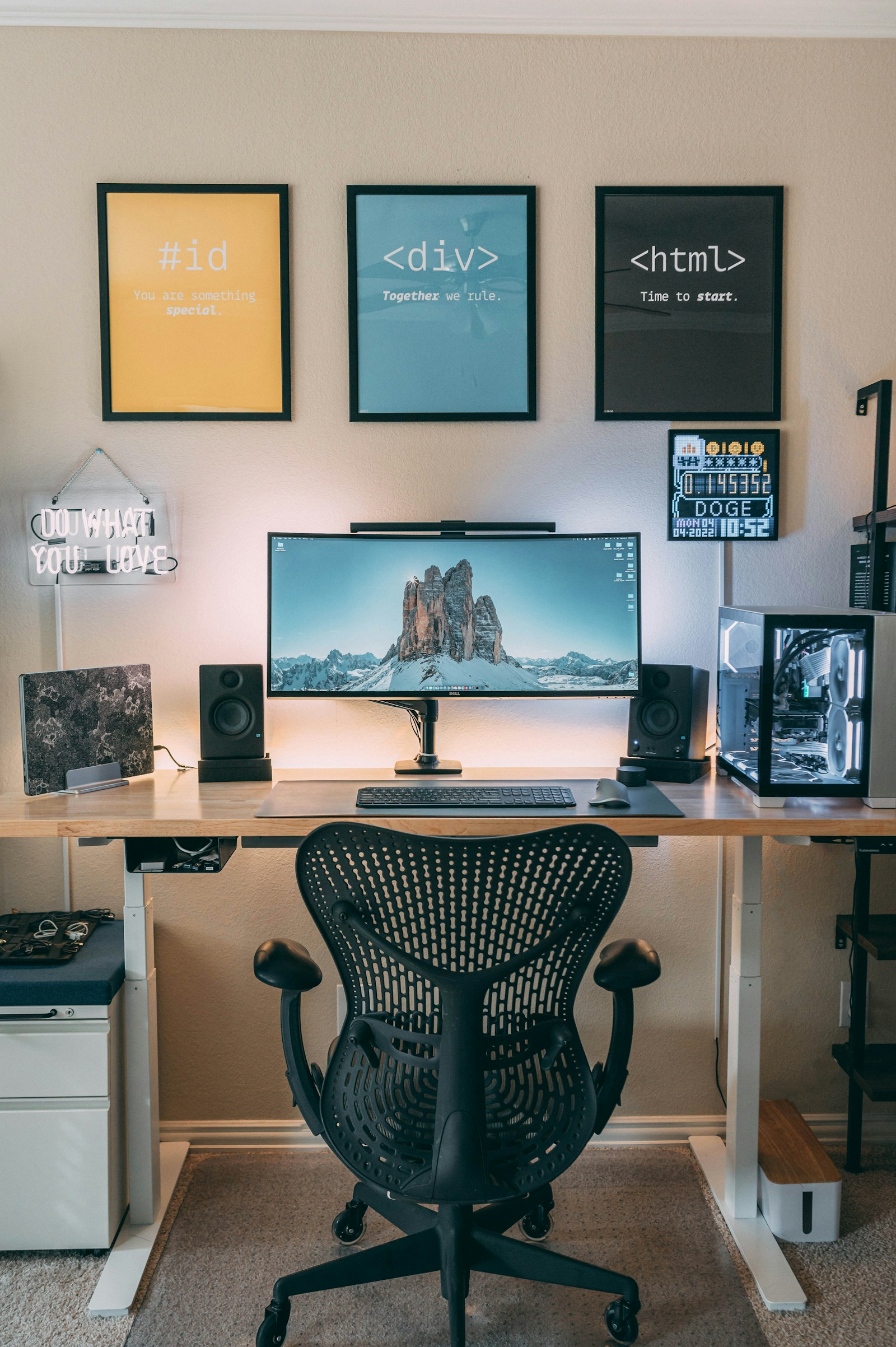 58 software workspace a desk with a computer and speakers on it qtu3hginlf8